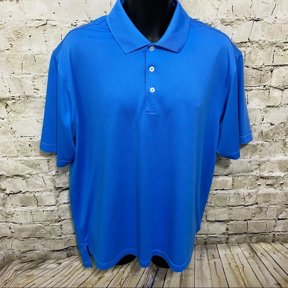 Adidas Climalite Blue Golf Short Sleeve Polo Shirt